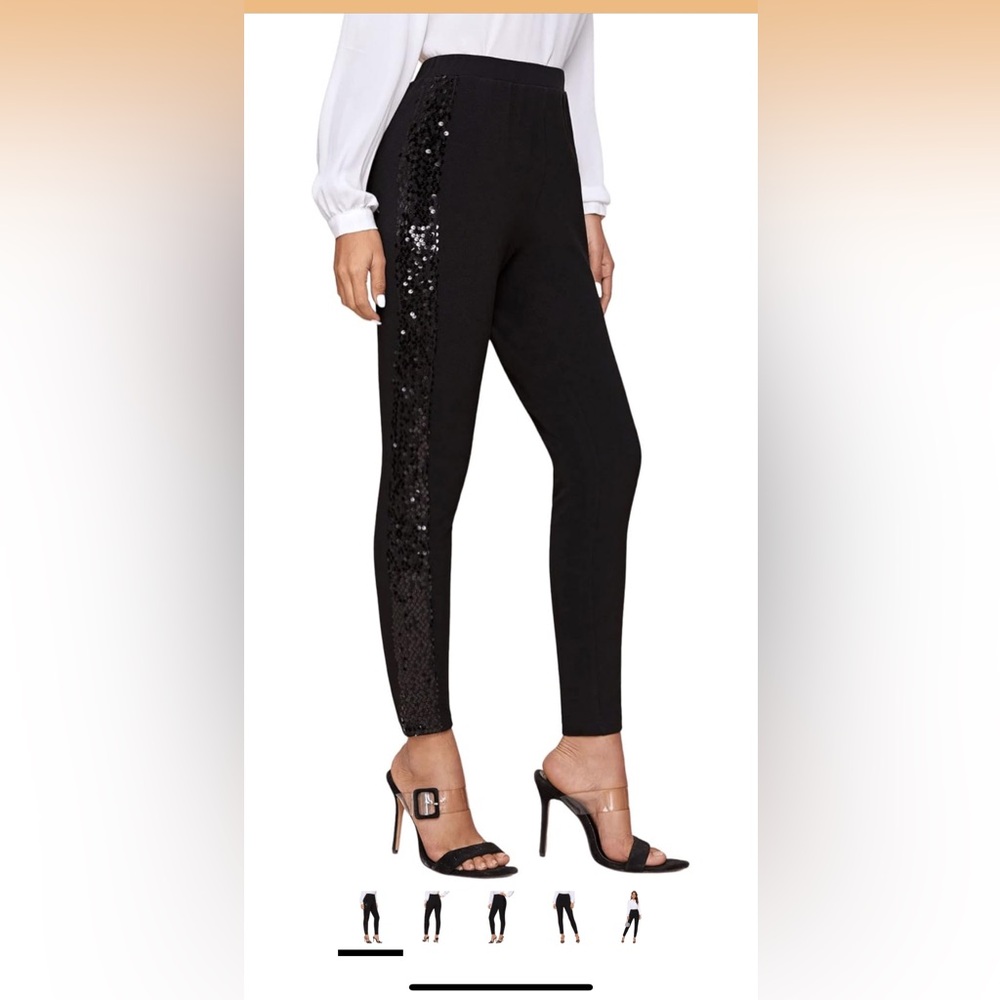 NWT Sweaty Rocks sequin panel leggings